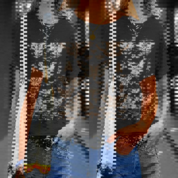 ヴィンテージ 蛾 蝶 自然 イラスト アート Tシャツ 彼女への贈り物