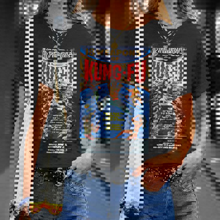 ヴィンテージカンフー格闘技映画レトロギフト Tシャツ 彼女への贈り物