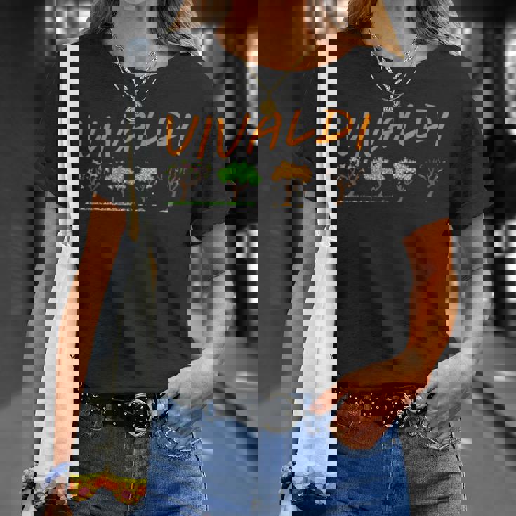 ヴィヴァルディ四季クラシック音楽ギフト Tシャツ 彼女への贈り物