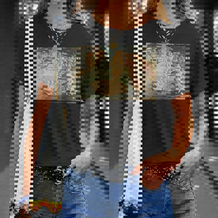 ヴィーナスの誕生／サンドロ・ボッティチェッリ【世界の名画】（高精細画質）女神 美術館アート Tシャツ 彼女への贈り物