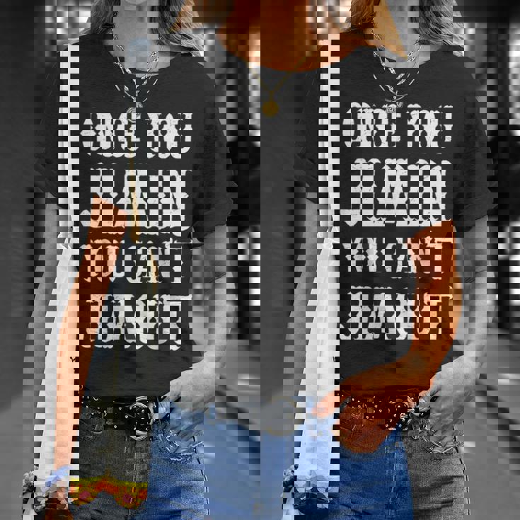 一度ジミンしたら、ジミンアウトはできない Tシャツ 彼女への贈り物