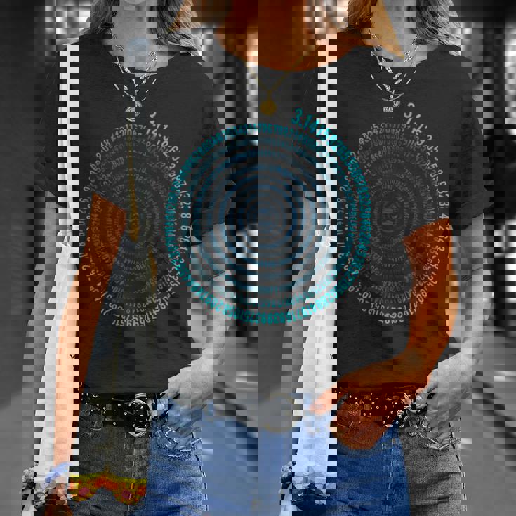 不合理な数字 Pi シンボル インフィニティ ヘリックス スパイラル 算数 Tシャツ 彼女への贈り物