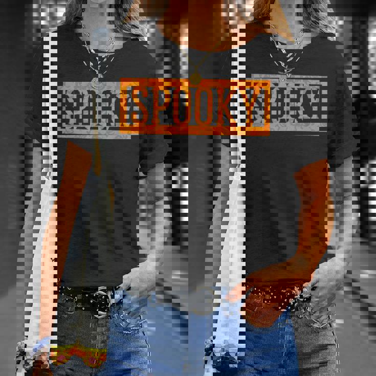 不気味なオレンジハロウィンパンプキン柄tシャツ Tシャツ 彼女への贈り物