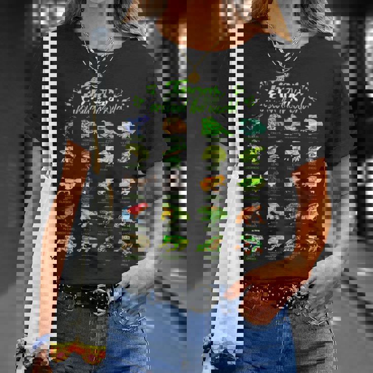世界のカエル カエル Tシャツ 彼女への贈り物