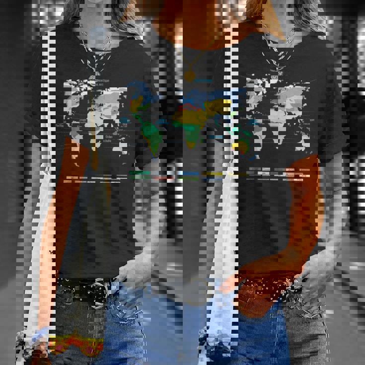 世界地図 気候帯 海洋名 フランス語 Tシャツ 彼女への贈り物