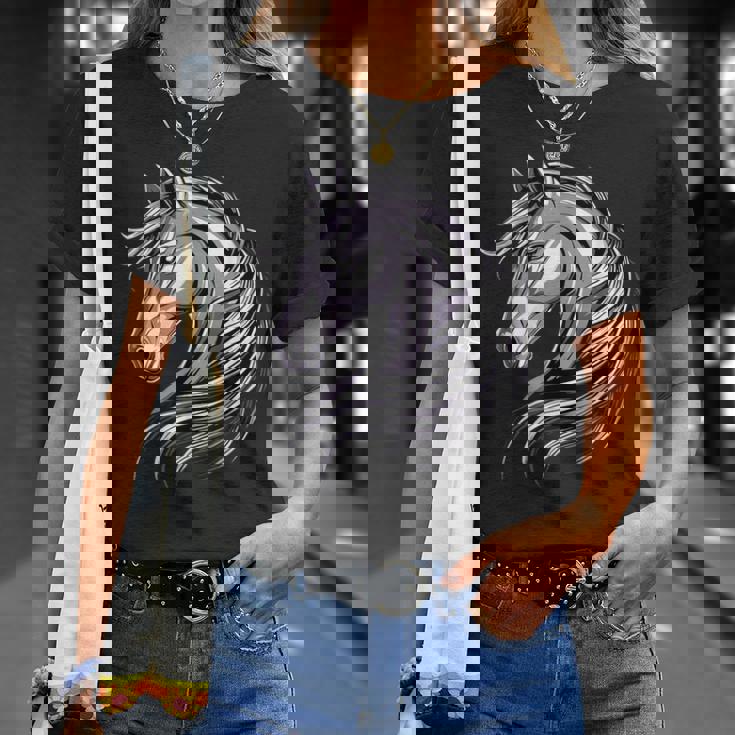 乗馬ポニー子馬ポニーファームライダーポニー乗馬馬 Tシャツ 彼女への贈り物