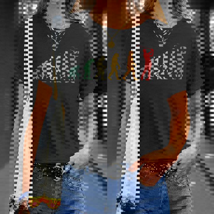 人類の進化 ネタ ゴルフ ゴルフ好き ゴルフファン ゴルファー おもしろ ゴルフ部 Tシャツ 彼女への贈り物