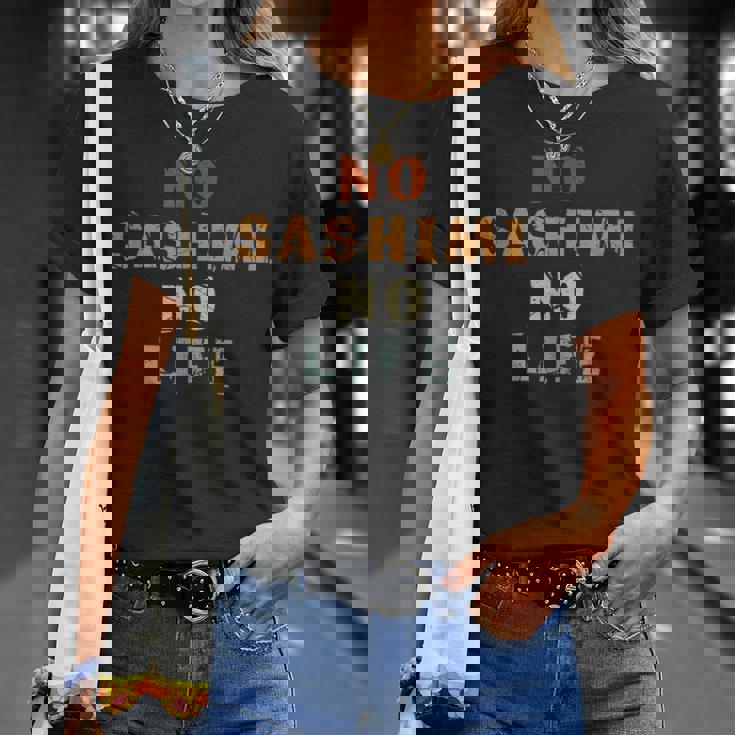 刺身なし 生涯恋人 扇子 ヴィンテージ 寿司 和 おたく Tシャツ 彼女への贈り物