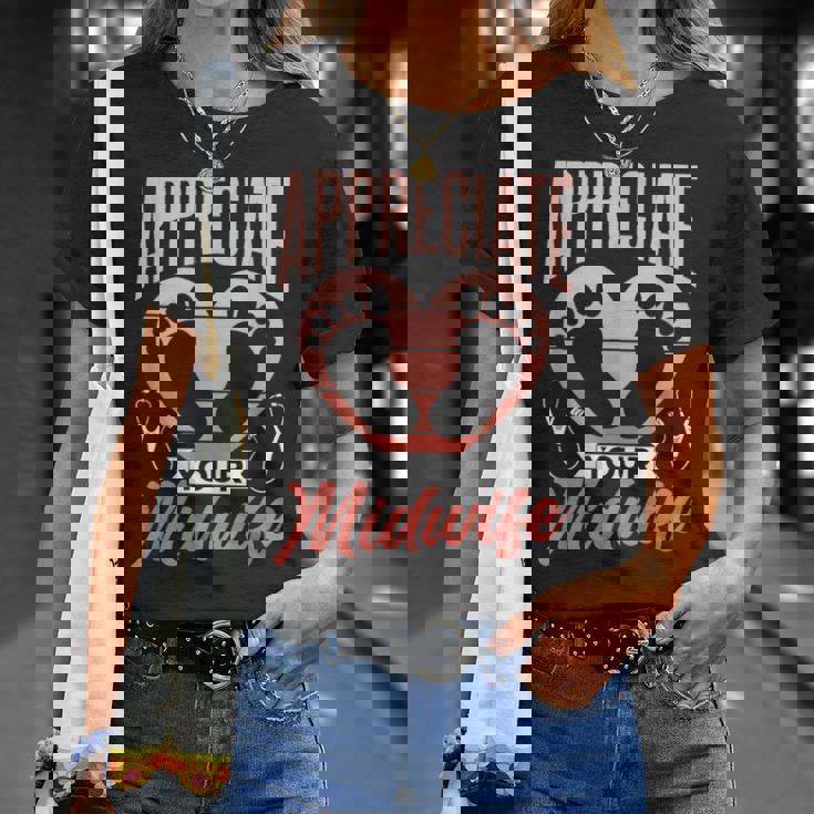 助産師に感謝する 格言集 助産 助産師 仕事 Tシャツ 彼女への贈り物