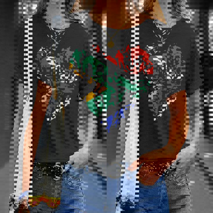 南アフリカ ラグビー ラブハート 南アフリカ ラグビーファン Tシャツ 彼女への贈り物