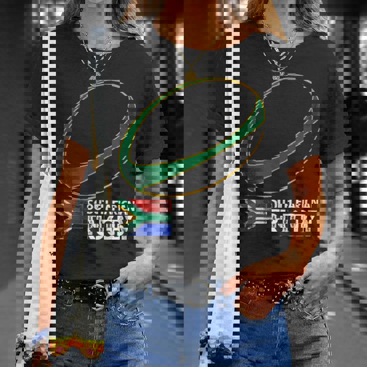 南アフリカラグビー南アフリカ国旗 Tシャツ 彼女への贈り物