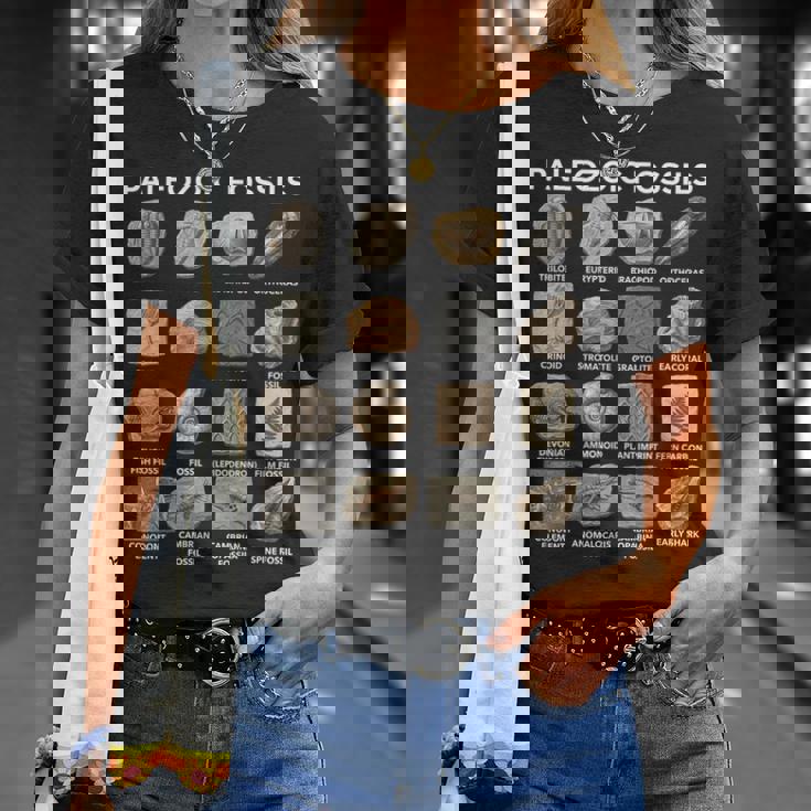 古生代化石チャート古生物学科学愛好家 Tシャツ 彼女への贈り物