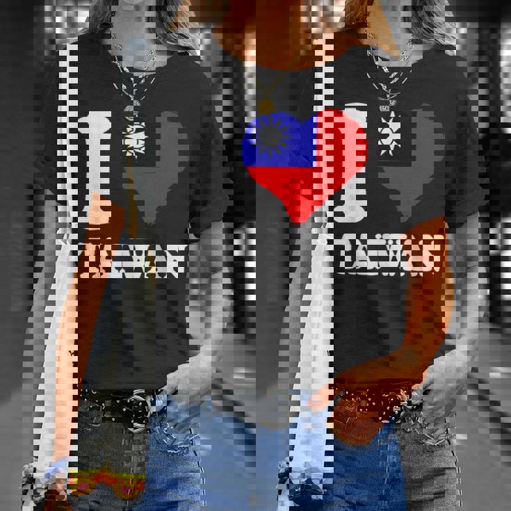 台湾の誇り 台湾のルーツ I Love Taiwan 台湾国旗 Tシャツ 彼女への贈り物