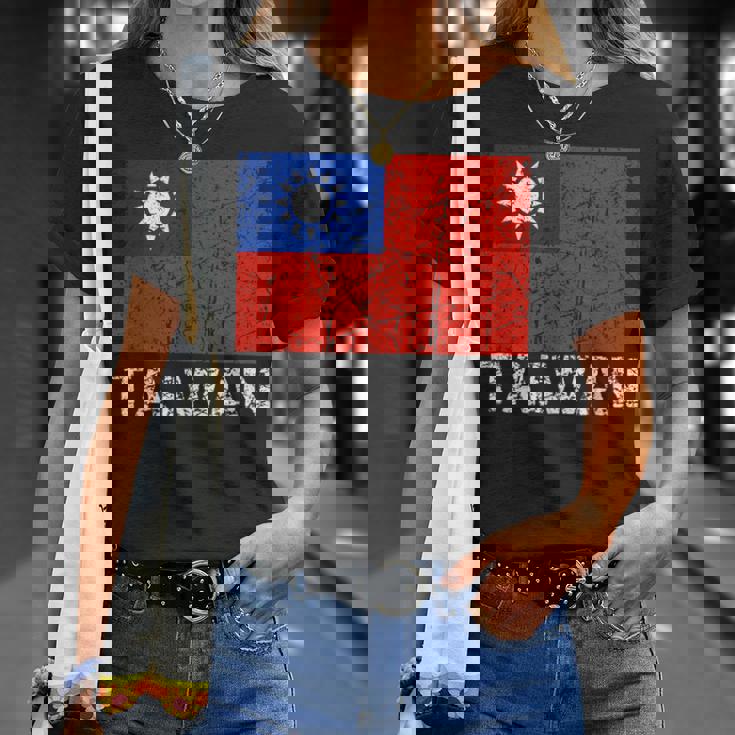 台湾国旗 アンティーク調 男性 女性 キッズ アジア 台湾 Tシャツ 彼女への贈り物