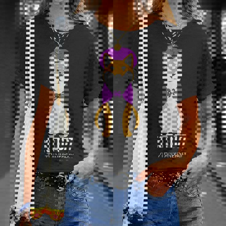 喜寿祝い 犬 柴犬 ちゃんちゃんこ 父 男性 女性 母 犬好き 喜寿 お祝い 77歳 かわいい おしゃれ Tシャツ 彼女への贈り物