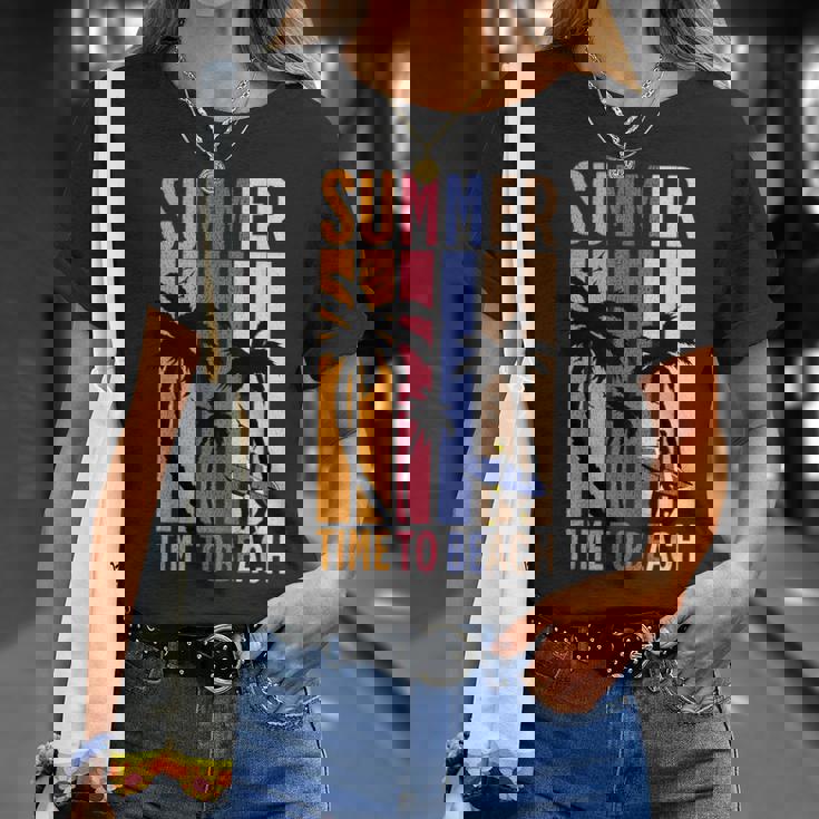 夏 Time To Beach クールバイブ Tシャツ 彼女への贈り物