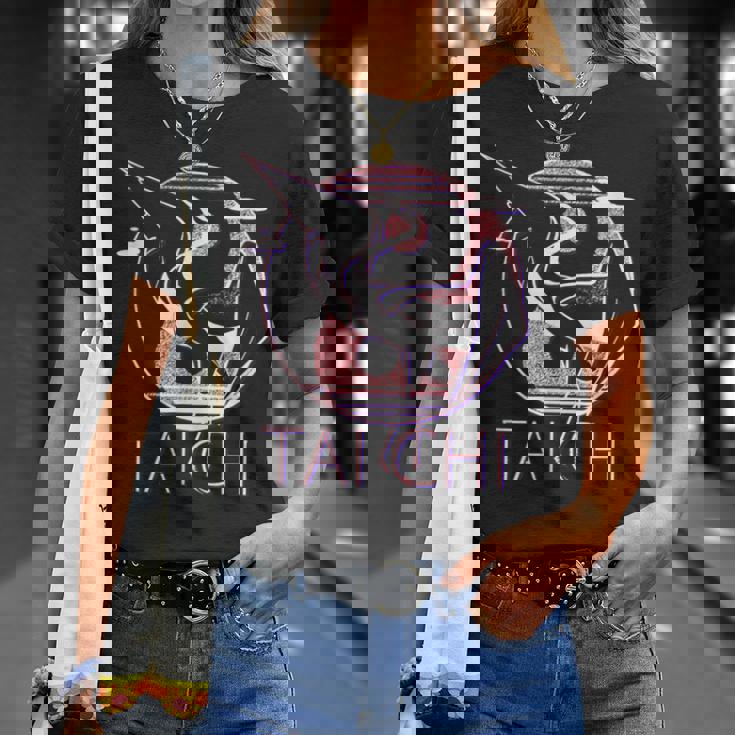 太極拳 陰陽鶴、瞑想エネルギー Tシャツ 彼女への贈り物