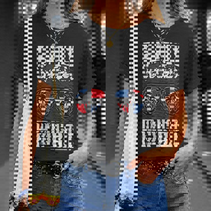 家族旅行 ドミニカ共和国 休日 バケーション トリップ ドミニカ共和国 Tシャツ 彼女への贈り物