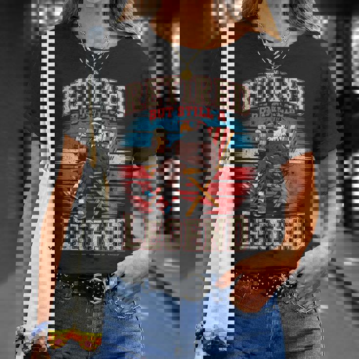引退したがまだ伝説のイーグルとビールアメリカンスタイル Tシャツ 彼女への贈り物