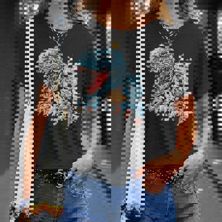 恐竜 おもしろ デフォルメ イラスト Tシャツ 彼女への贈り物