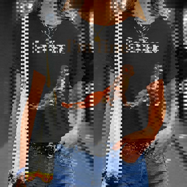 悲しい猿のパンチミームとオレンジのおもちゃで私は元気です Tシャツ 彼女への贈り物