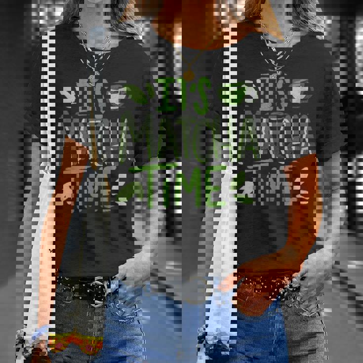 抹茶タイム おいしい日本の抹茶 Tシャツ 彼女への贈り物