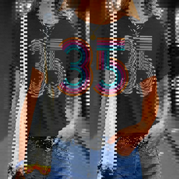 数字 35 35周年 男性 女性 35歳の誕生日 Tシャツ 彼女への贈り物