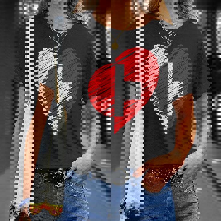 日本 スイス ハート 日本国旗 スイス国旗 ハート 長袖tシャツ Tシャツ 彼女への贈り物