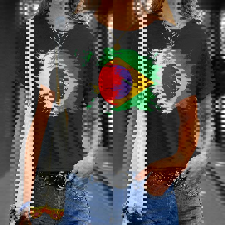 日本とブラジルのdnaヘリテージフラッグ 長袖tシャツ Tシャツ 彼女への贈り物