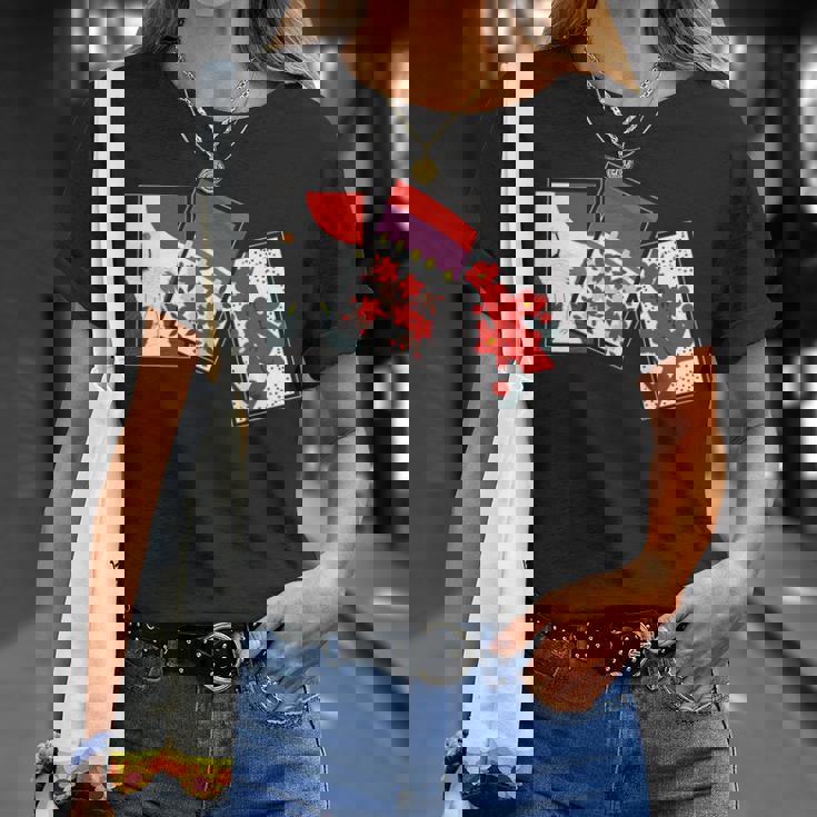 日本の伝統工芸品 花札 男性 女性 長袖tシャツ Tシャツ 彼女への贈り物