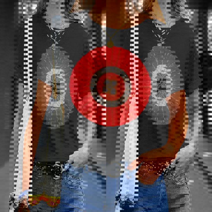 日本の伝統柄紅白傘 Tシャツ 彼女への贈り物