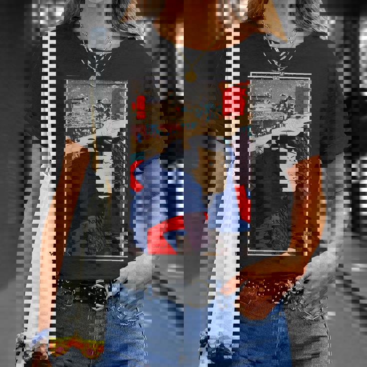 日本レトロアート 宮本武蔵 歌川国芳作 Tシャツ 彼女への贈り物