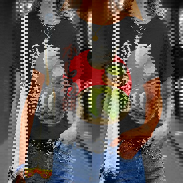 日本食 大阪 美味しい 可愛い 郷土料理 伝統的な料理 面白い 食べ物 柏餅 餅 日本 和スイーツ 和菓子 お茶 Tシャツ 彼女への贈り物