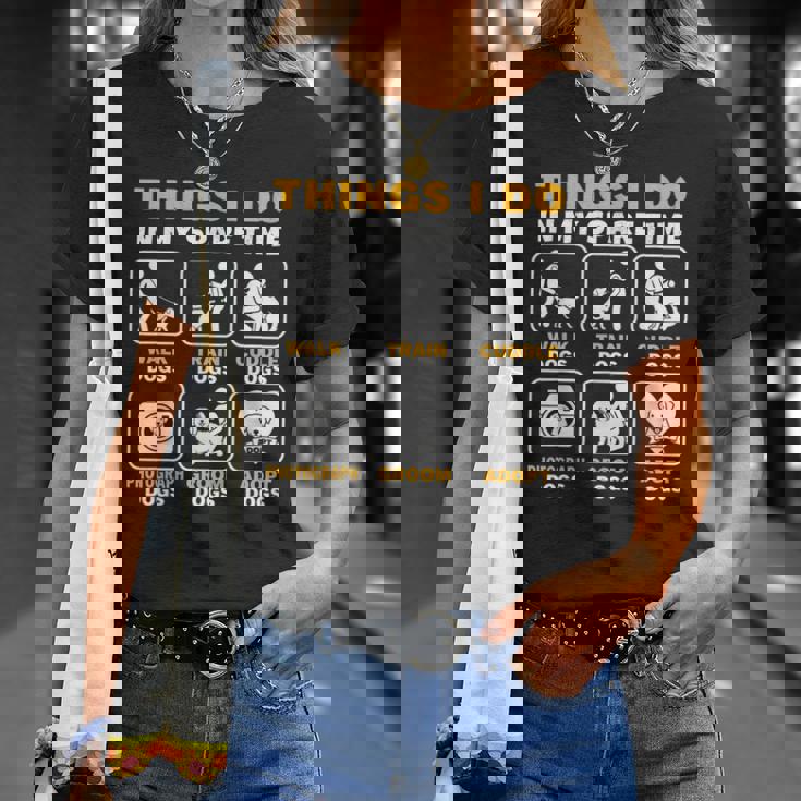 暇なときにすること犬を飼っている子犬、ペット Tシャツ 彼女への贈り物