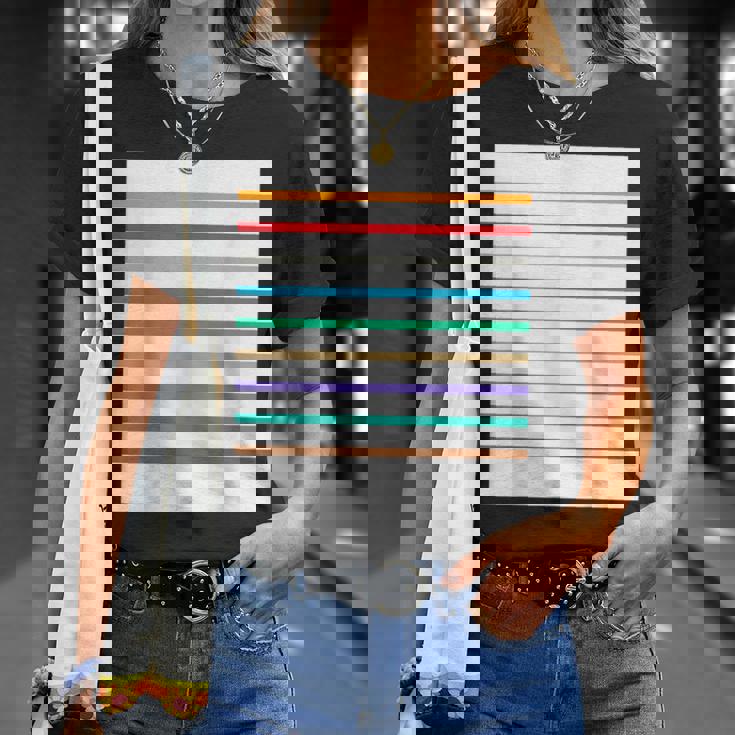 東京の地下鉄 カラー 色 ボーダー 鉄道【電車ファン】【変なデザイン屋さん】メトロ 面白い ポップ デザイン Tシャツ 彼女への贈り物