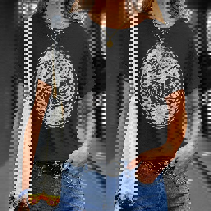 松かん 空手風シンボル 武道訓練 虎 Tシャツ 彼女への贈り物