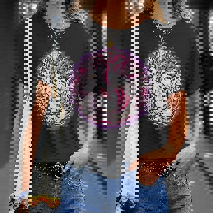 民話 きつね 九尾狐 日本龍 Tシャツ 彼女への贈り物