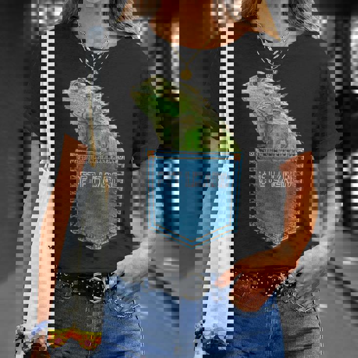 爬虫類 トカゲ ポケット ペット トカゲ イグアナ Tシャツ 彼女への贈り物