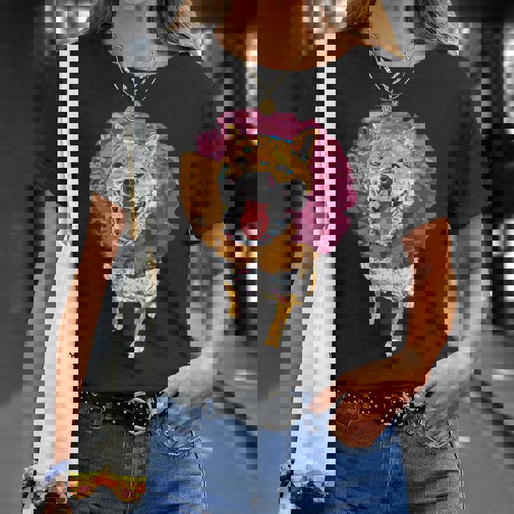 犬ドーナツシリーズ 柴犬 Tシャツ 彼女への贈り物