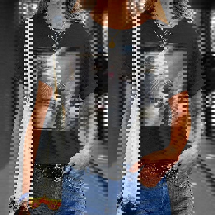 猫のミームtシャツを運転します Tシャツ 彼女への贈り物