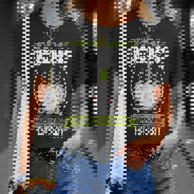 玉ねぎが好きな理由-素晴らしい玉ねぎ Tシャツ 彼女への贈り物