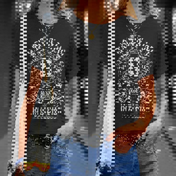 神様から祝福され 83歳 ヴィンテージ Happy 83歳の誕生日 長袖tシャツ Tシャツ 彼女への贈り物