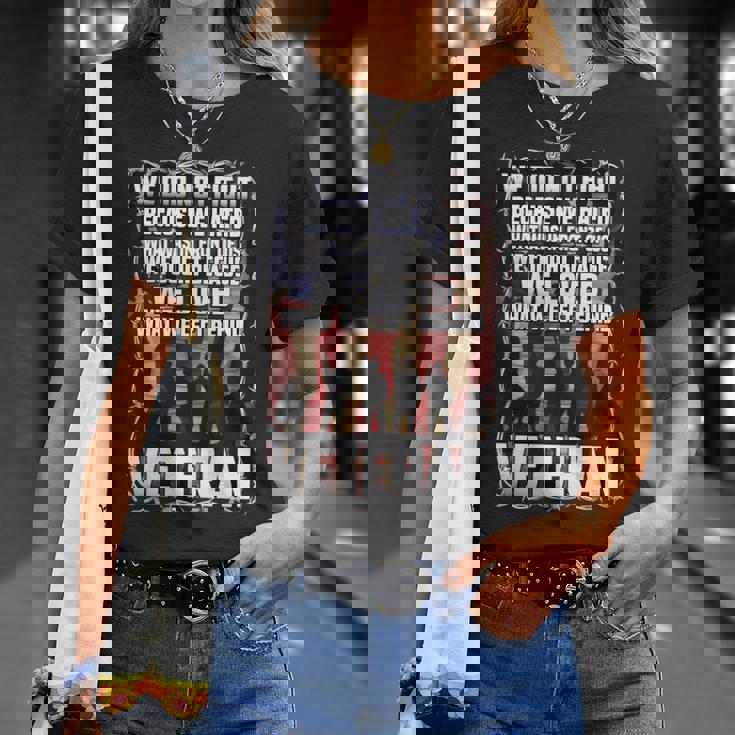 私たちは戦わなかった 私たちは愛しました 退役軍人 アメリカの旗 愛国的 長袖tシャツ Tシャツ 彼女への贈り物