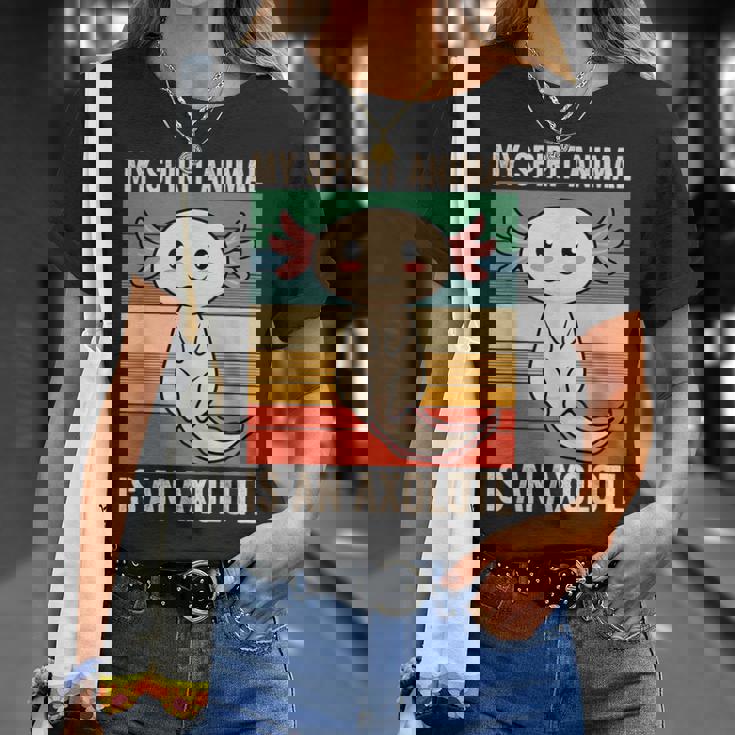 私のスピリットアニマルはウーパールーパーかわいいアホロートルキッズ Tシャツ 彼女への贈り物