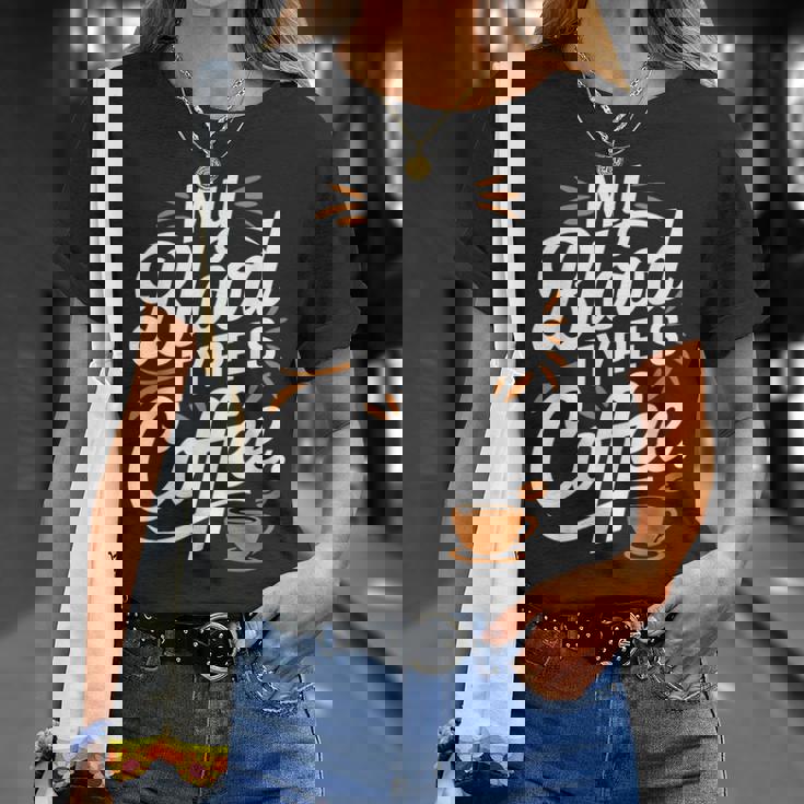 私の血液型はコーヒーです Tシャツ 彼女への贈り物