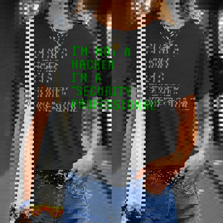 私はハッカーではありません私はサイバーセキュリティの専門家のコンピューターです Cyberecurity Tシャツ 彼女への贈り物