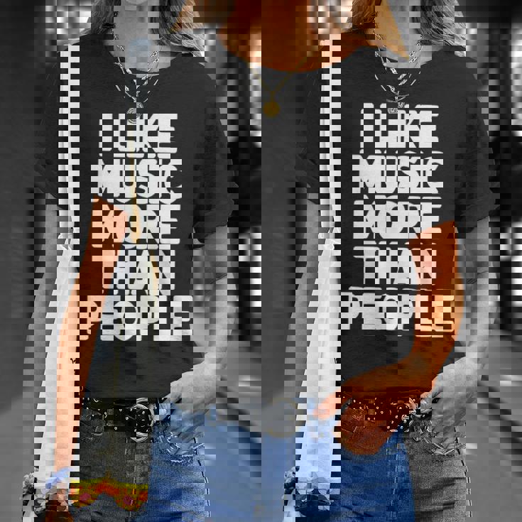 私は人より音楽が好き 長袖tシャツ Tシャツ 彼女への贈り物