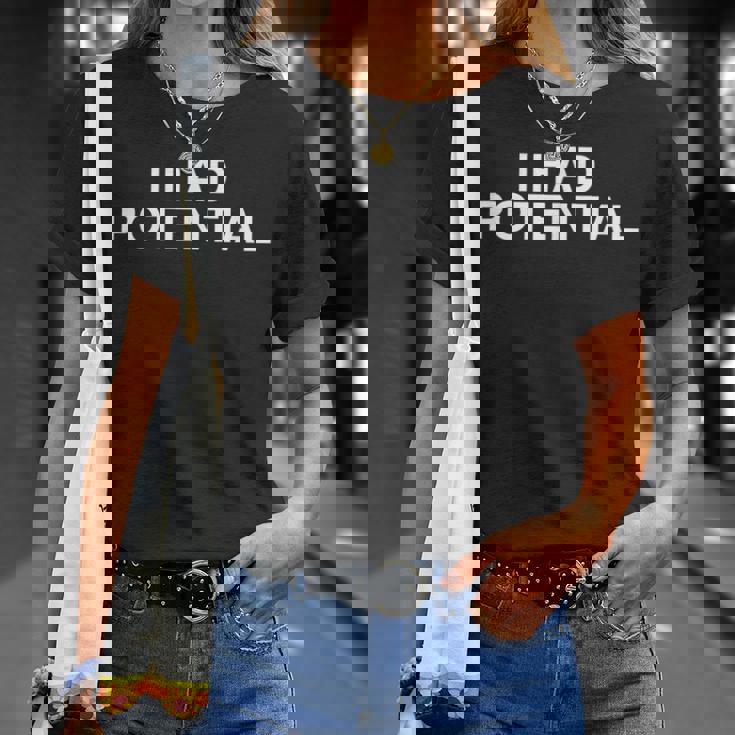 私は潜在的な皮肉な面白い皮肉なz世代ブレインロットミームを持っていました Tシャツ 彼女への贈り物