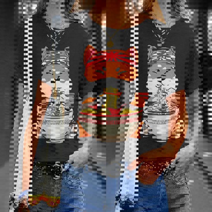 秋田芝犬ラーメンそばうどん丼アニメ漫画 Tシャツ 彼女への贈り物