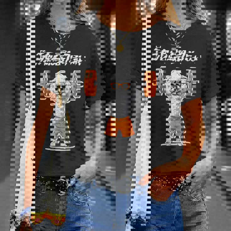 筋肉は裏切らない トイプードル グッズ 犬 おもしろ 面白い ネタ 筋トレ Tシャツ 彼女への贈り物